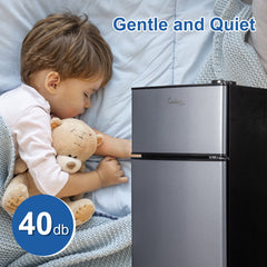 COTLIN Mini Fridge with Freezer,3.2 Cuft Portable Refrigerator,Small Refrigerator for Bedroom