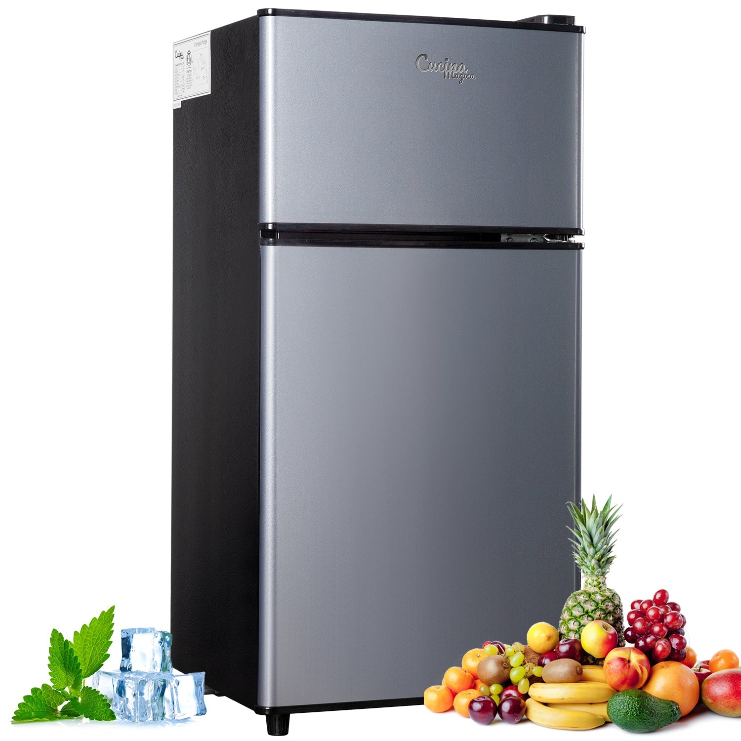 COTLIN Mini Fridge with Freezer,3.2 Cuft Portable Refrigerator,Small Refrigerator for Bedroom
