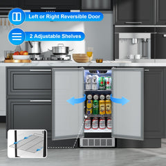 COTLIN 15 Inch Outdoor Beverage Refrigerator