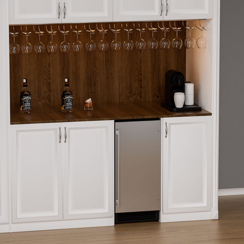 COTLIN 15" 22LBS/24H Built-in Stainless Steel Crescent Ice Maker IMC25BI