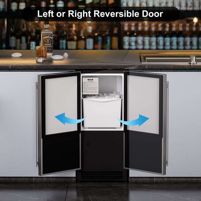 COTLIN 15" 22LBS/24H Built-in Stainless Steel Crescent Ice Maker IMC25BI