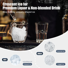 COTLIN 15" 22LBS/24H Undercounter Stainless Steel Crescent Ice Maker IMC22