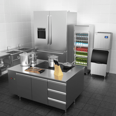 COTLIN 22" 300LBS/24H Adjustable Ice Cube Thickness Air Cooled Stainless Steel  Commercial Ice Maker T50A