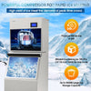 COTLIN 22" 400LBS/24H Adjustable Ice Cube Thickness Air Cooled Stainless Steel Commercial Ice Maker T60A