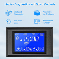 COTLIN 23" 550LBS/24H SECOP Compressor Air Cooled Stainless Steel Commercial Ice Maker L500