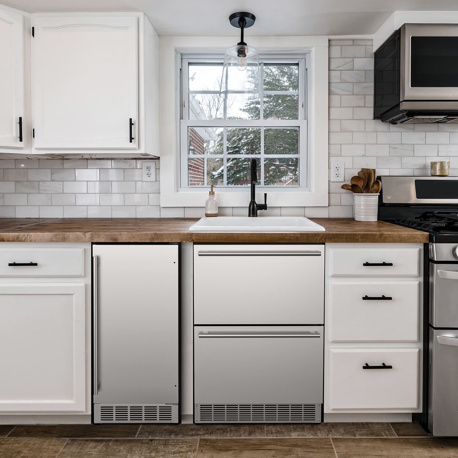 COTLIN 24" 4.9 Cu.Ft. Double Drawer Stainless Steel Refrigerator HX-160DDR