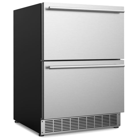 COTLIN 24" 4.9 Cu.Ft. Double Drawer Stainless Steel Refrigerator HX-160DDR