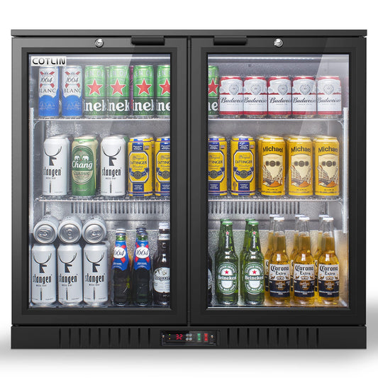 COTLIN 36" 7.4 Cu.Ft. Adjustable Temperature Controller Coated Steel Beverage Bar Cooler WX-209