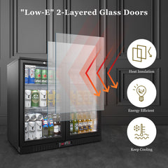 COTLIN 36" 7.4 Cu.Ft. Adjustable Temperature Controller Coated Steel Beverage Bar Cooler WX-209