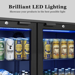 COTLIN 36" 7.4 Cu.Ft. Adjustable Temperature Controller Coated Steel Beverage Bar Cooler WX-209