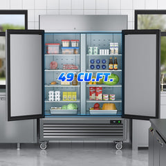 COTLIN 54" 49 Cu.Ft. Constant Temperature Air Cooled Stainless Steel Commercial Refrigerators WX-49CR