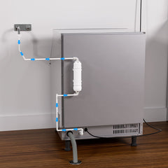 OUTBID 26" 200LBS/24H Air Cooled Freestanding Stainless Steel Undercounter Ice Machine with 90 LBS Bin UIM516