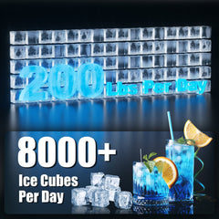 OUTBID 26" 200LBS/24H Air Cooled Freestanding Stainless Steel Undercounter Ice Machine with 90 LBS Bin UIM516