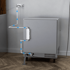 OUTBID 26" 265LBS/24H Air Cooled Freestanding Stainless Steel Undercounter Ice Machine with 90 LBS Bin UIM518