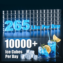 OUTBID 26" 265LBS/24H Air Cooled Freestanding Stainless Steel Undercounter Ice Machine with 90 LBS Bin UIM518