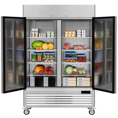 OUTBID 54" 49 Cu.Ft. Constant Temperature Air Cooled Stainless Steel Commercial Freezer WX-49RF