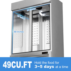 OUTBID 54" 49 Cu.Ft. Constant Temperature Air Cooled Stainless Steel Commercial Freezer WX-49RF