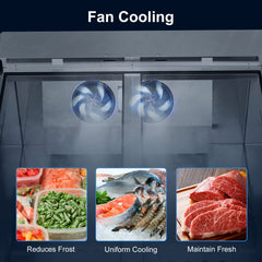 OUTBID 54" 49 Cu.Ft. Constant Temperature Air Cooled Stainless Steel Commercial Freezer WX-49RF