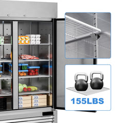 OUTBID 54" 49 Cu.Ft. Constant Temperature Air Cooled Stainless Steel Commercial Freezer WX-49RF
